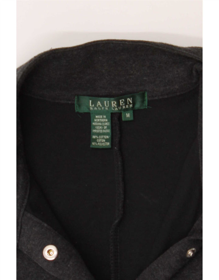 Jaqueta bomber feminina Ralph Lauren Reino Unido 14 algodão cinza médio