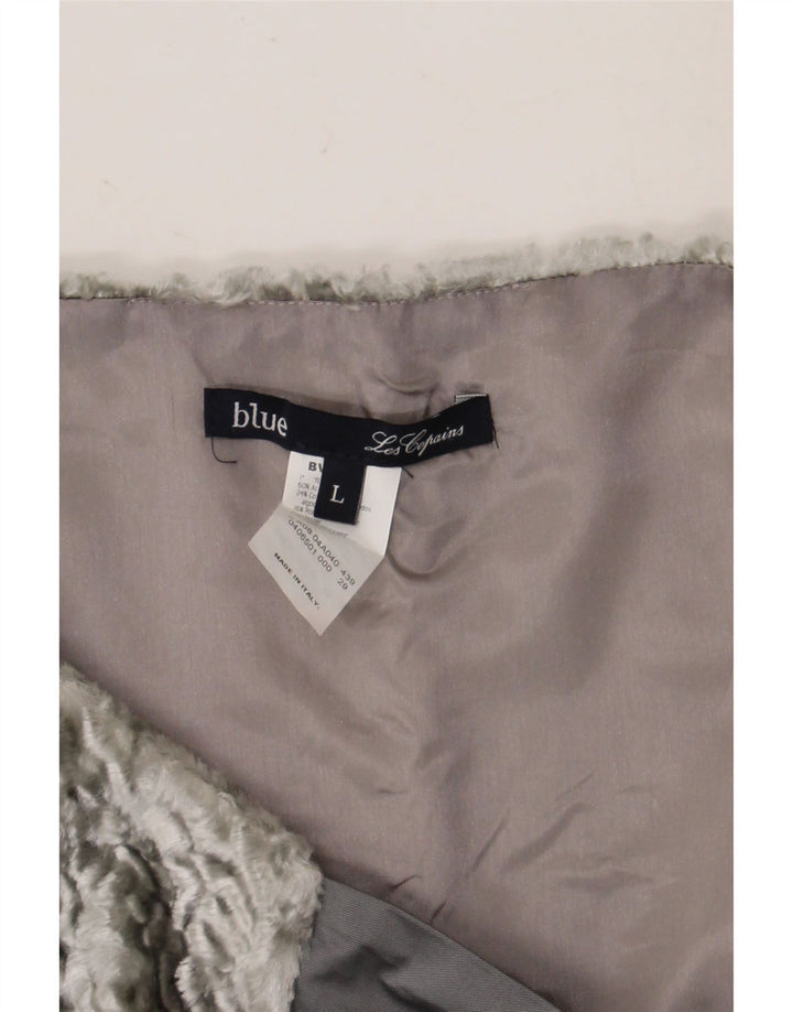 Jaqueta Bolero Feminina Les Copains Reino Unido 14 Grande Acetato Cinza