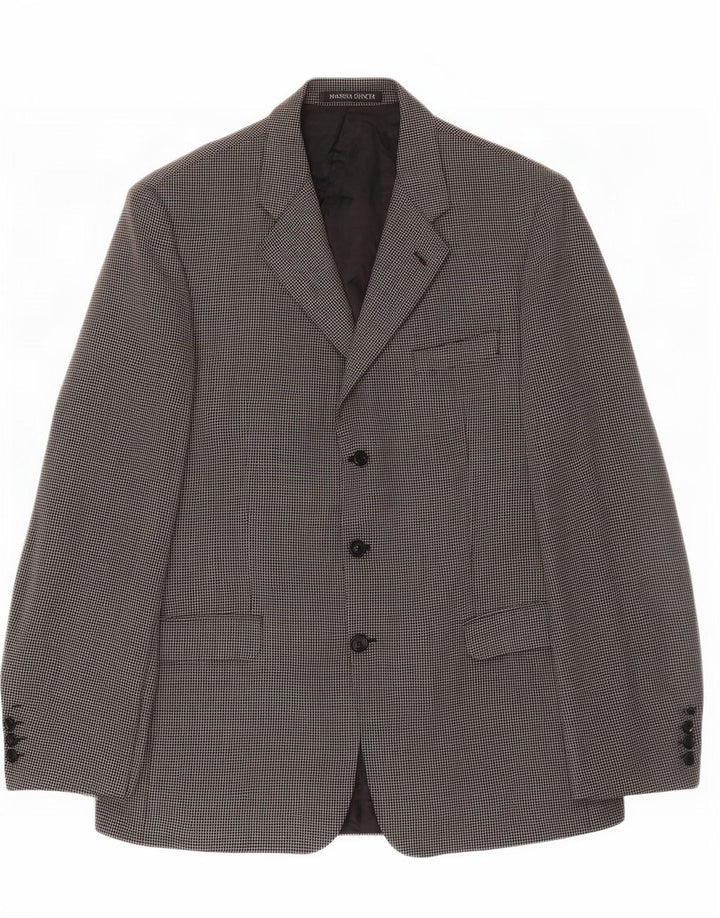 Jaqueta Marks & Spencer masculina St. Michael Blazer Reino Unido 44 XL preta manchada