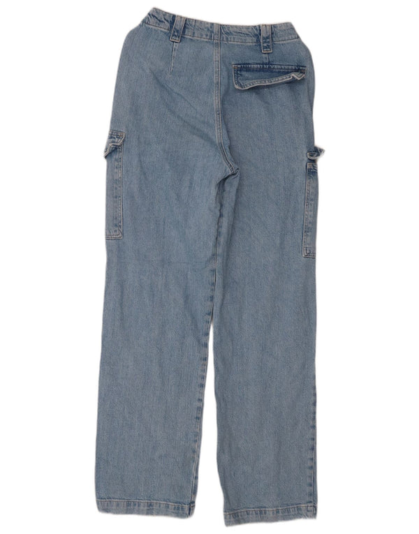 Desigual Calça Jeans Feminina Cargo Straight EU 34 XS W28 L30 Azul
