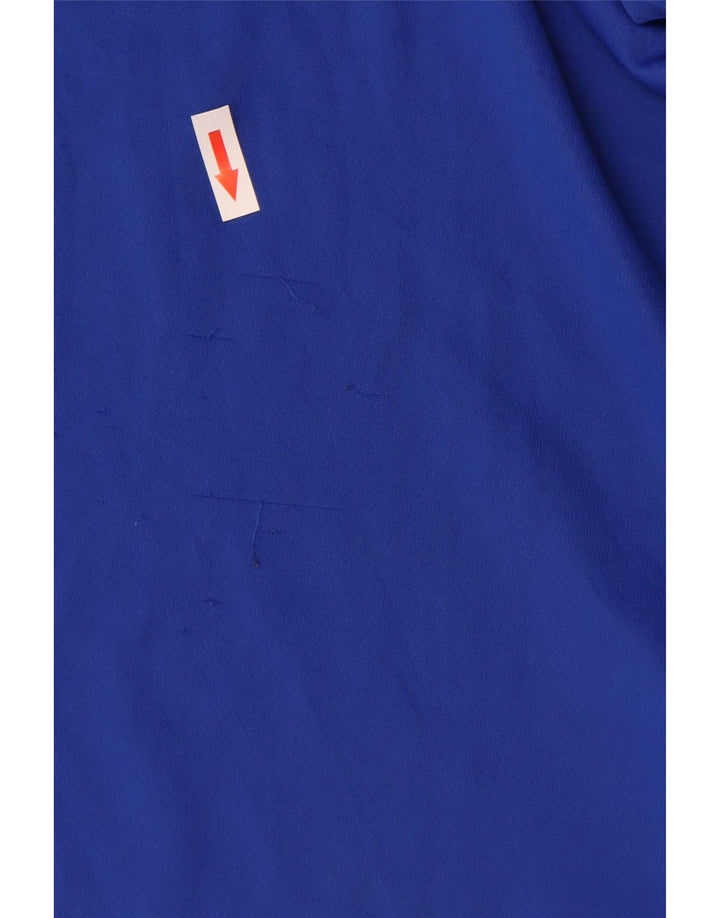 Adidas Mens Climalite Camiseta Top Grande Azul Colorblock Poliéster