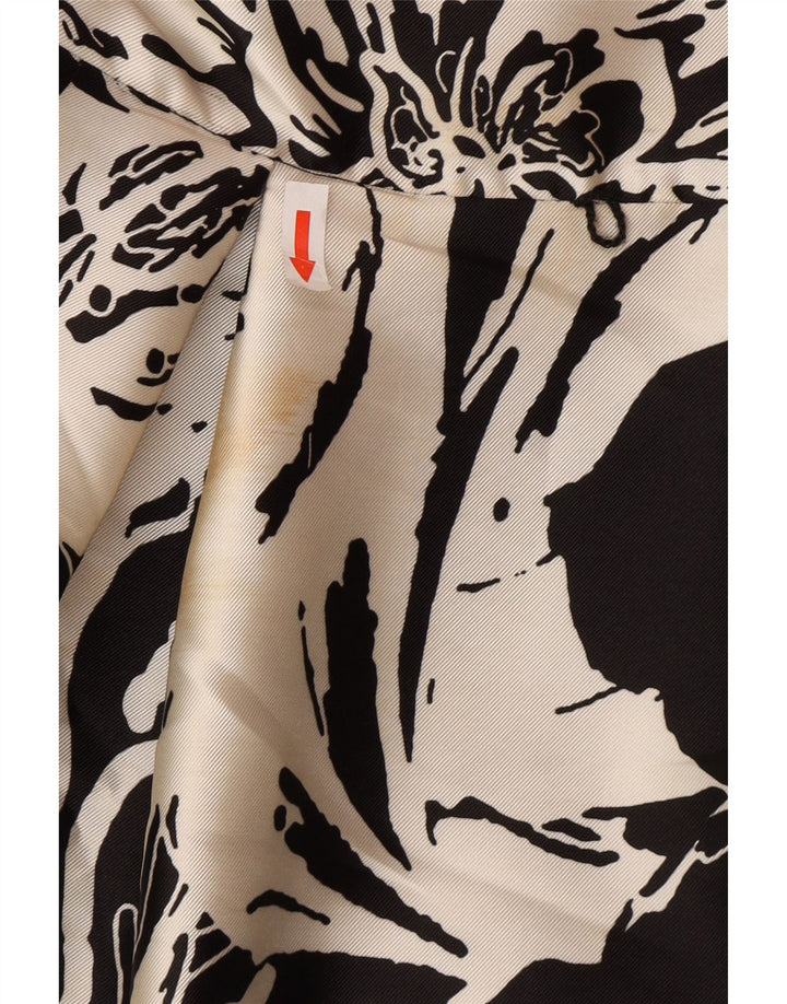Vestido feminino Coast A-Line UK 8 pequeno poliéster floral preto