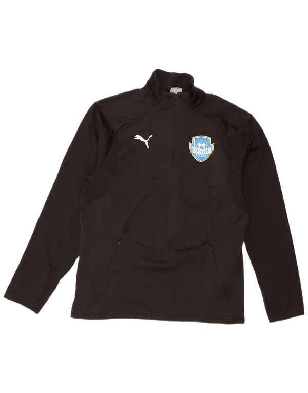 Puma masculino Charlotte Soccer Academy moletom gráfico jumper grande preto