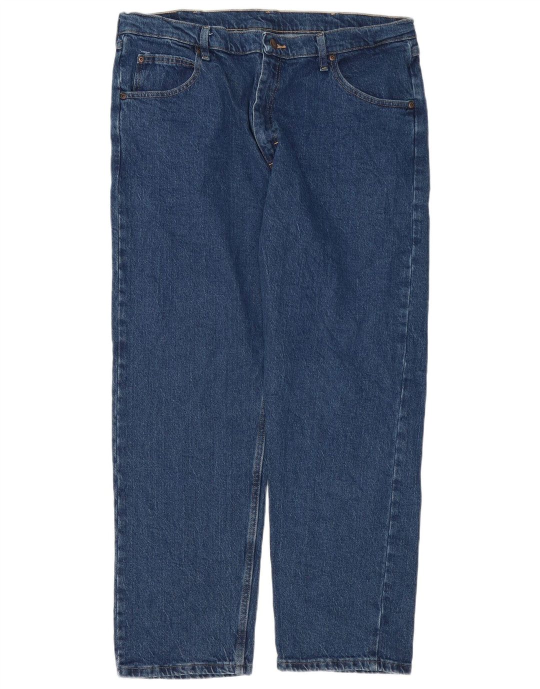 Wrangler Masculino Regular Straight Jeans W38 L30 Azul Algodão