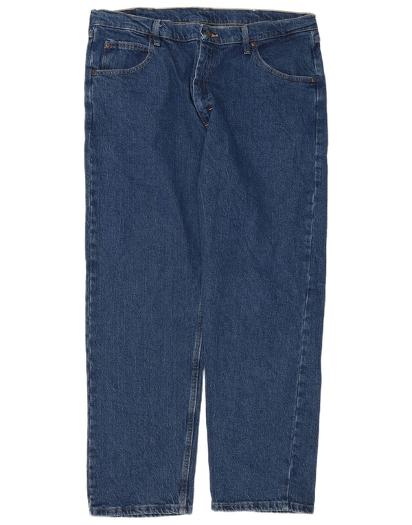 Wrangler Masculino Regular Straight Jeans W38 L30 Azul Algodão