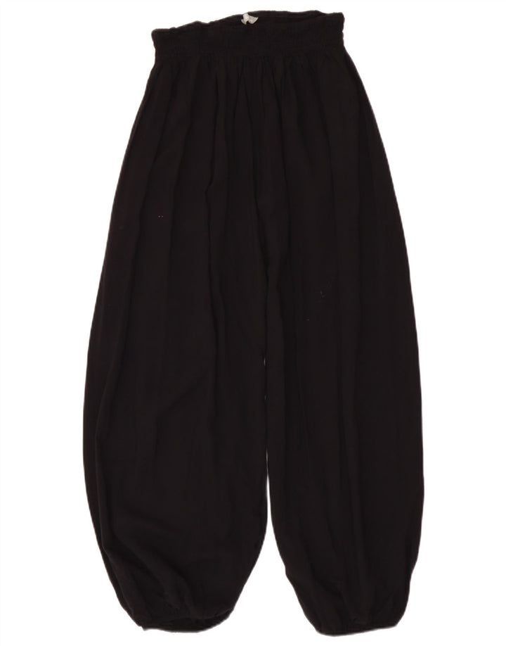 Calça Harém Feminina Marks & Spencer UK 10 Pequena W26 L26 Viscose Preta