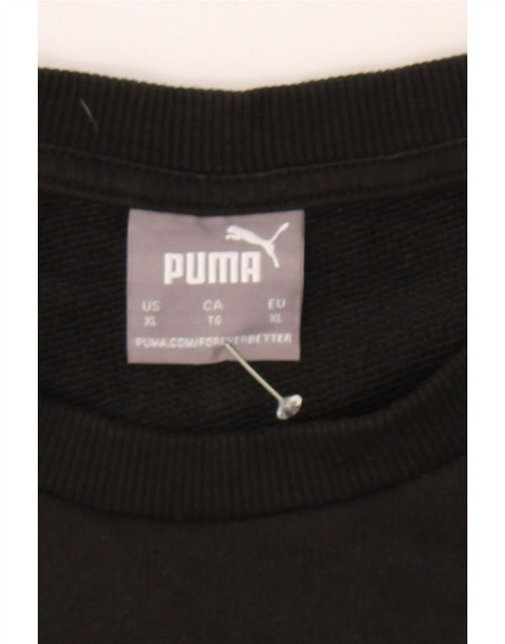 PUMA Mens Graphic Sweatshirt Jumper XL Black Vintage Puma and Second-Hand Puma from Messina Hembry 