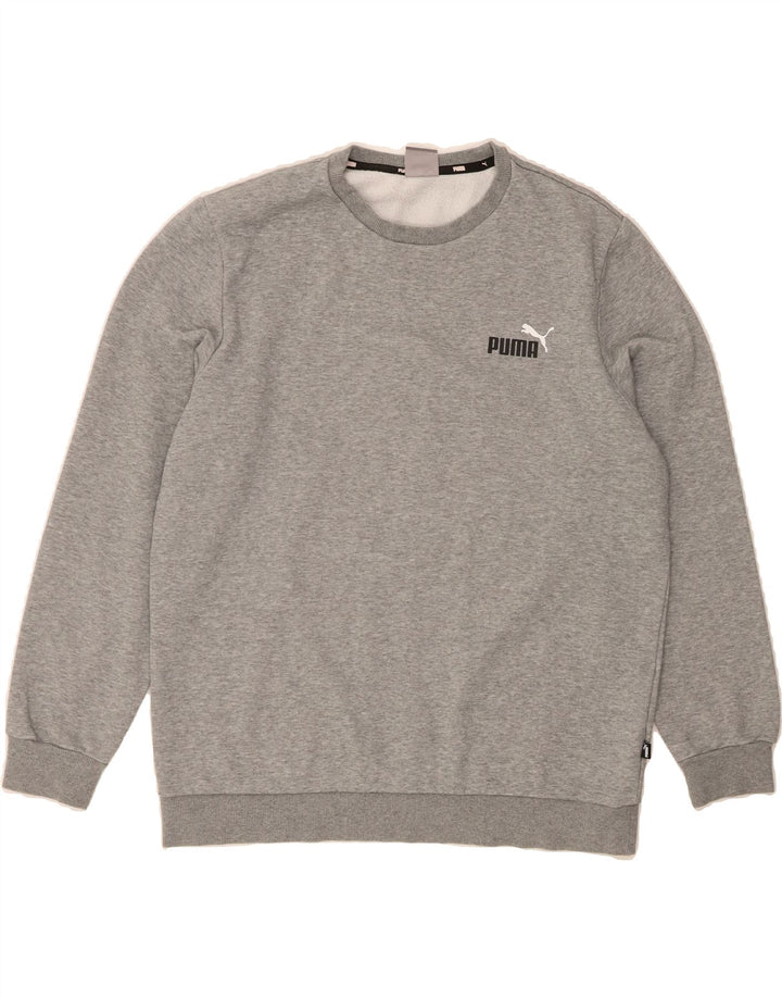 PUMA Mens Sweatshirt Jumper Large Grey Cotton Vintage Puma and Second-Hand Puma from Messina Hembry 