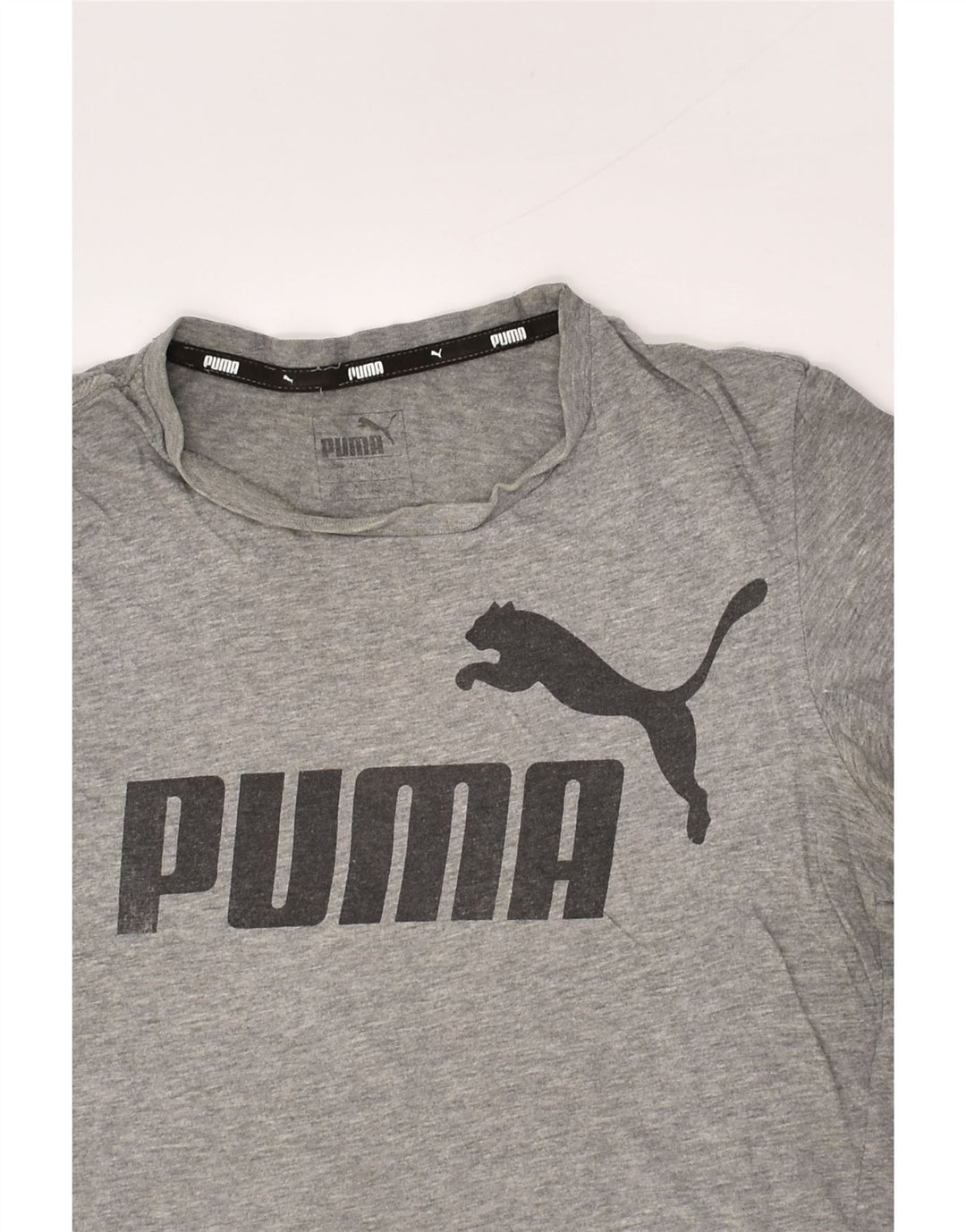 PUMA Mens Graphic T-Shirt Top XS Grey Cotton | Vintage Puma | Thrift | Second-Hand Puma | Used Clothing | Messina Hembry 