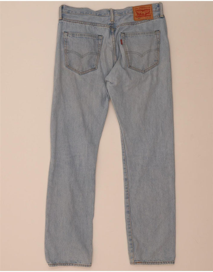 Levi's Masculino 501 Straight Jeans W33 L32 Azul Algodão