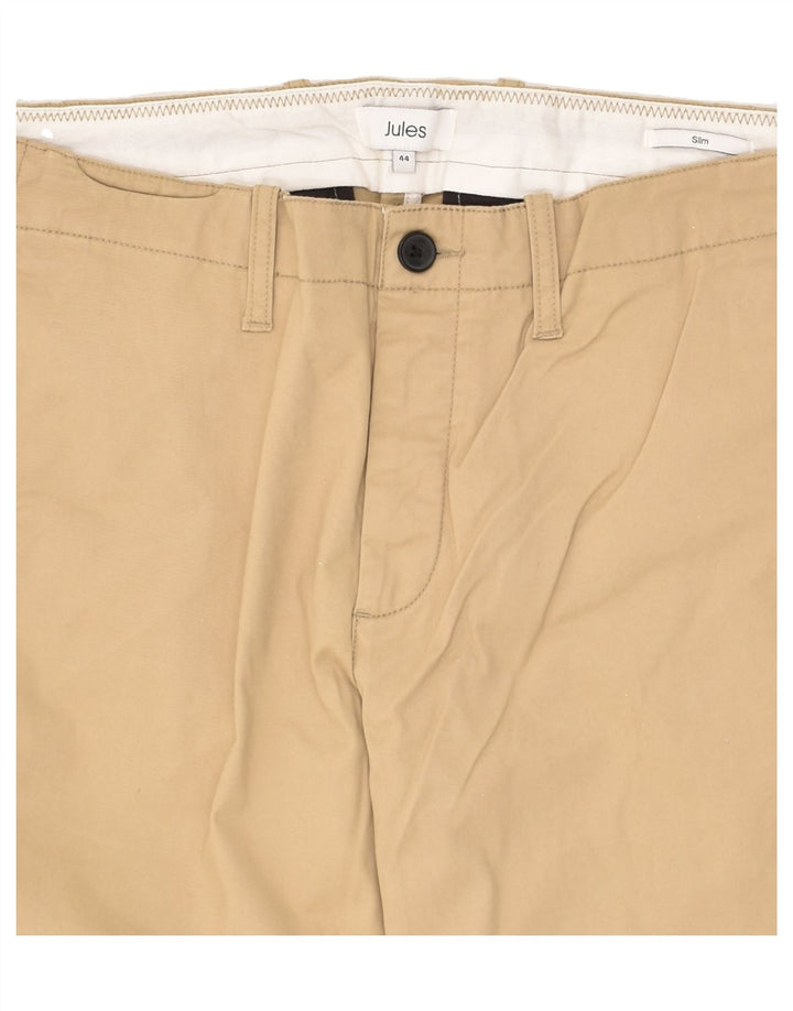 JULES Mens Slim Chino Trousers W39 L30  Beige Cotton Vintage Jules and Second-Hand Jules from Messina Hembry 