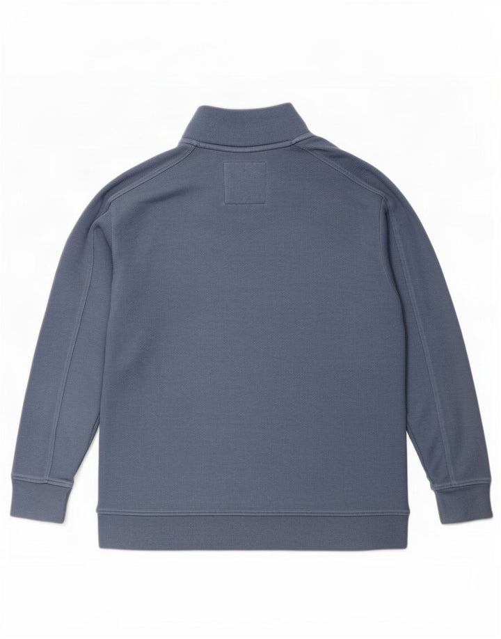 Moletom masculino Weird Fish com zíper e gola em jumper pequeno algodão azul