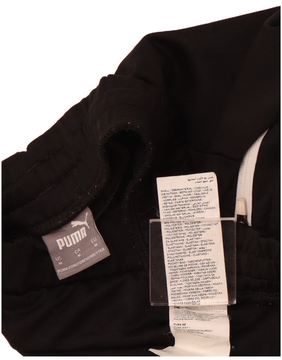 Calça de treino masculina PUMA joggers poliéster preto médio