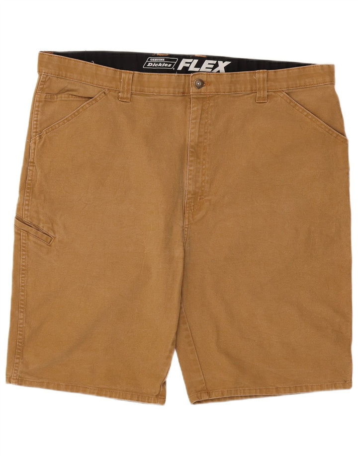 DICKIES Mens Flex Cargo Shorts W44 2XL Algodão Marrom