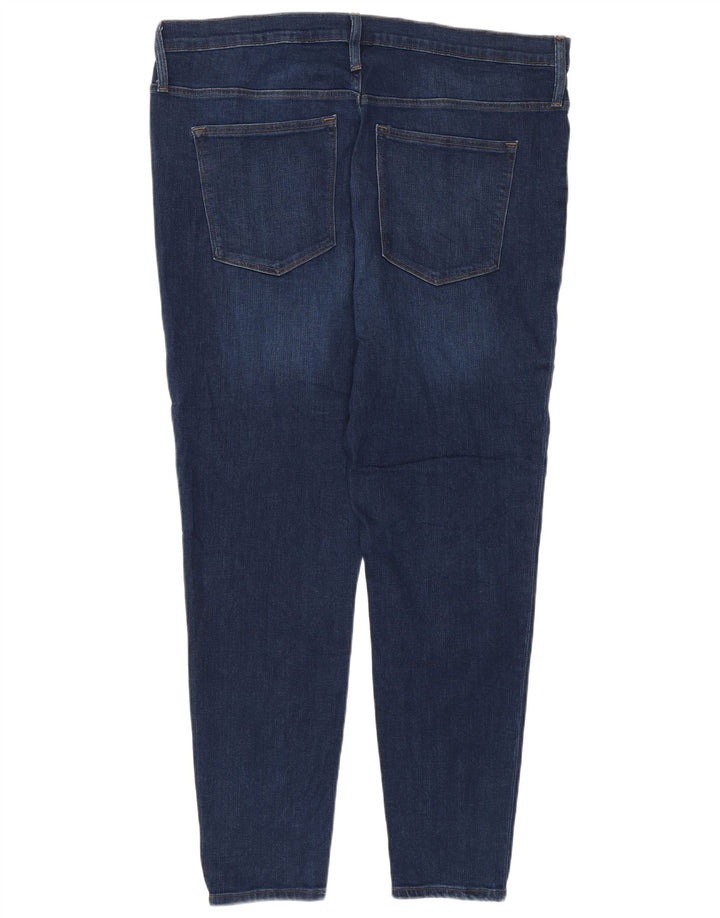 J. CREW Jeans skinny feminino de cintura alta W35 L28 algodão azul marinho