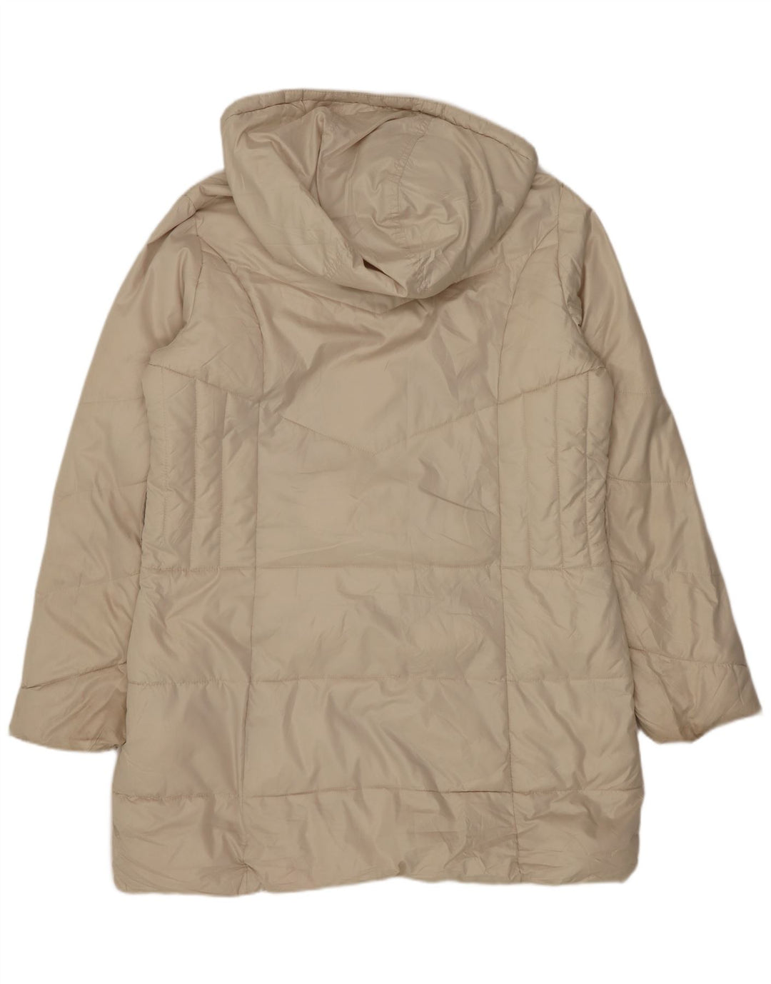 Casaco feminino acolchoado com capuz e capuz Marks & Spencer UK 14 Médio Off White