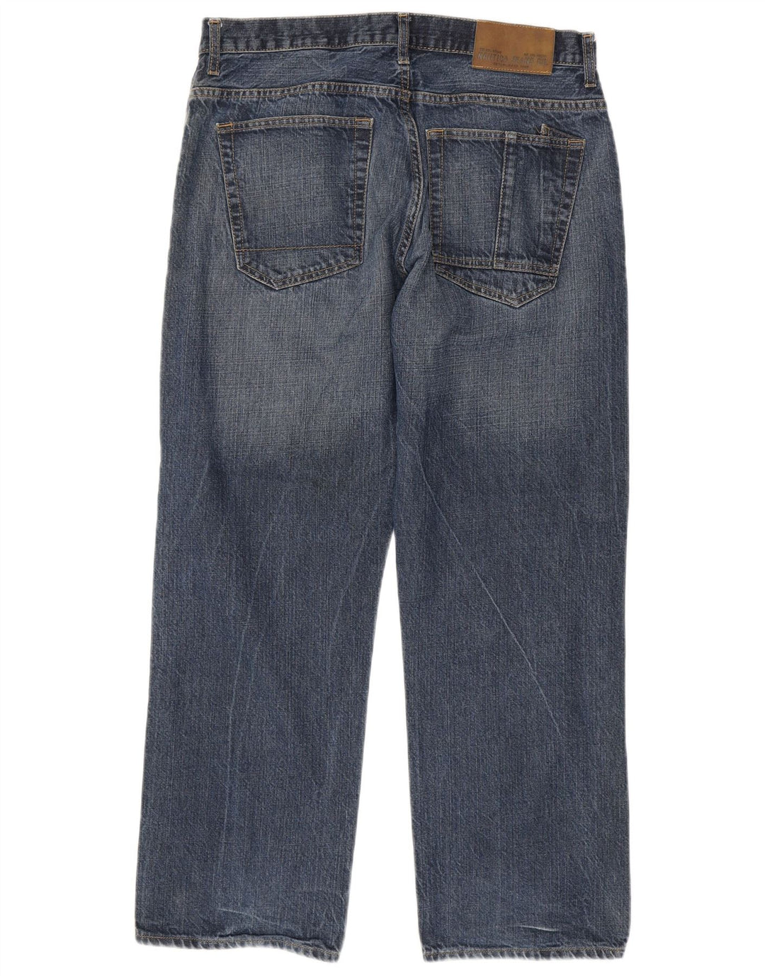 Calça jeans reta masculina Nautica W34 L30 azul algodão