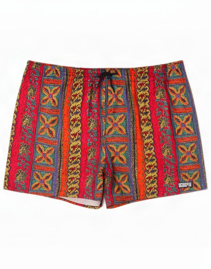 Scorpio Mens Swimming Shorts IT 52 XL Multicolor Patchwork Poliéster