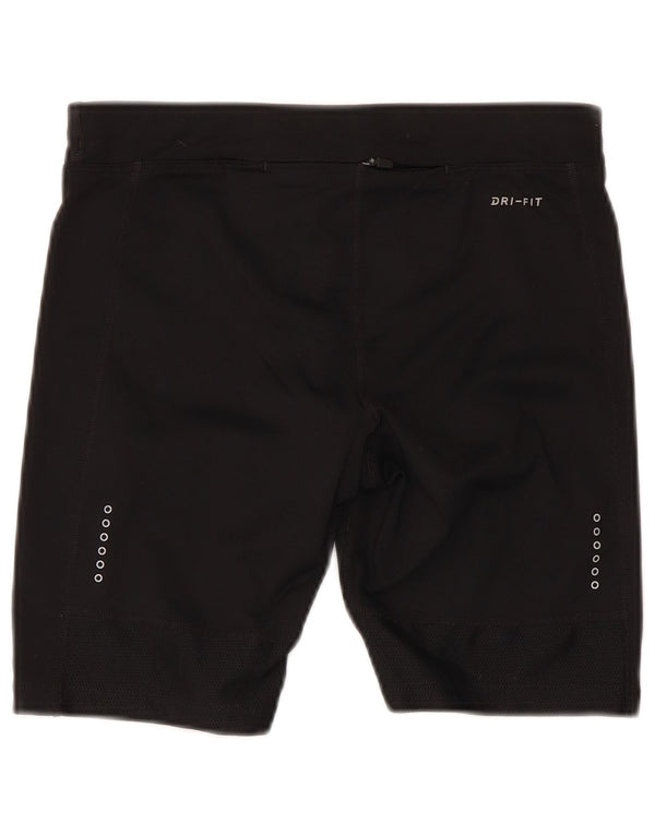 Nike Womens Dri Fit Sport Shorts UK 10 Pequeno Poliéster Preto