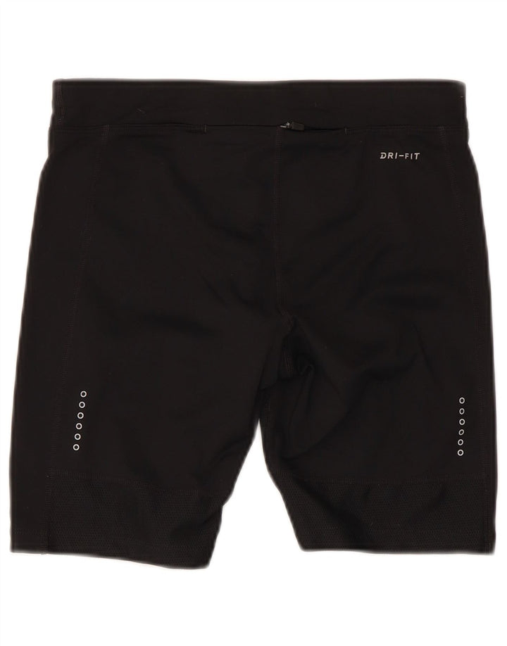 Nike Womens Dri Fit Sport Shorts UK 10 Pequeno Poliéster Preto
