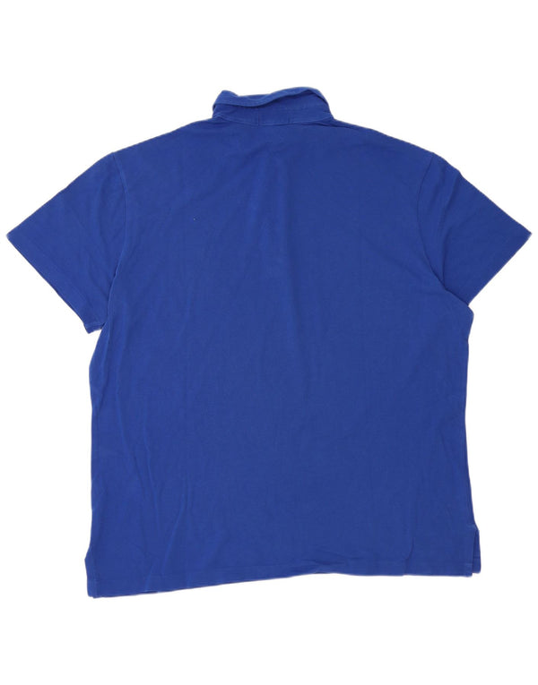 Camisa polo masculina Polo Ralph Lauren XL azul algodão