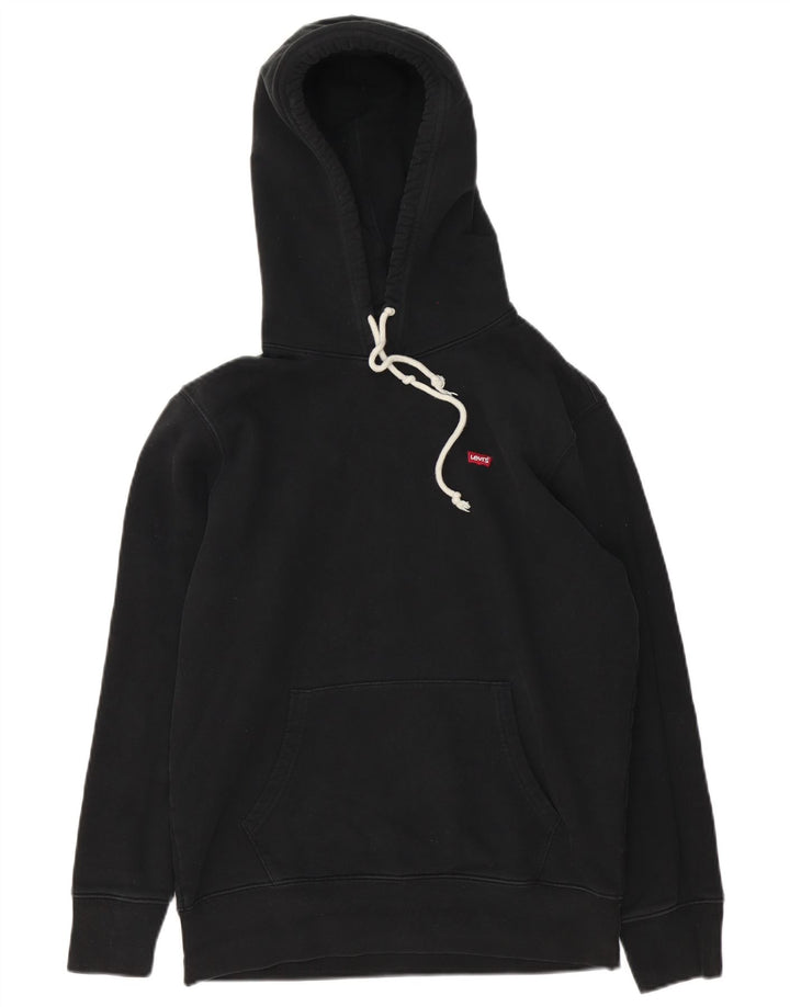 Moletom com capuz masculino Levi's pequeno algodão preto