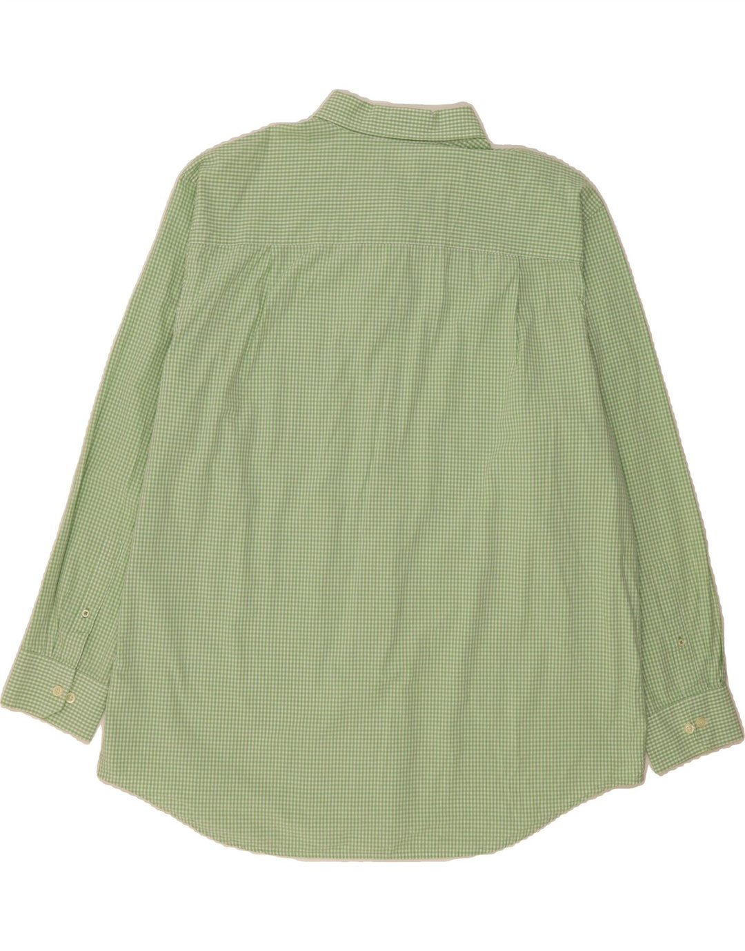 IZOD Mens Tall Shirt 2XL Green Check Cotton Vintage Izod and Second-Hand Izod from Messina Hembry 