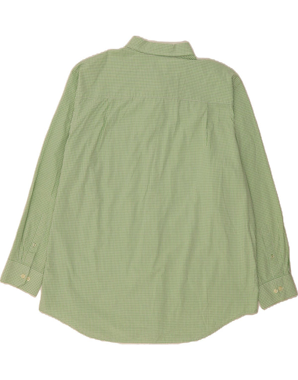 Camisa alta masculina IZOD 2XL algodão xadrez verde