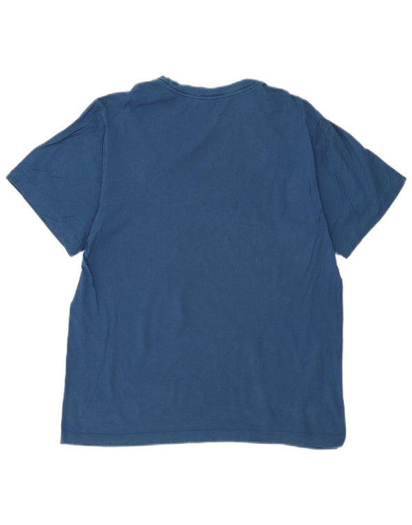 Camiseta masculina Nike The Tee Top pequeno algodão azul