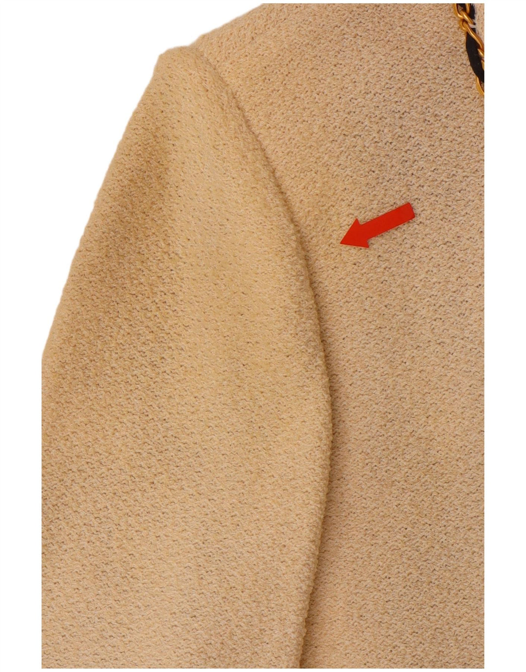 Suéter cardigã feminino VINTAGE manga 3/4 US 8 médio off white lã