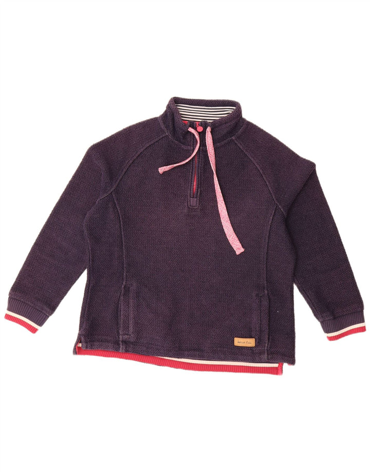 Suéter feminino Weird Fish com zíper e gola grande Reino Unido 14 grande roxo
