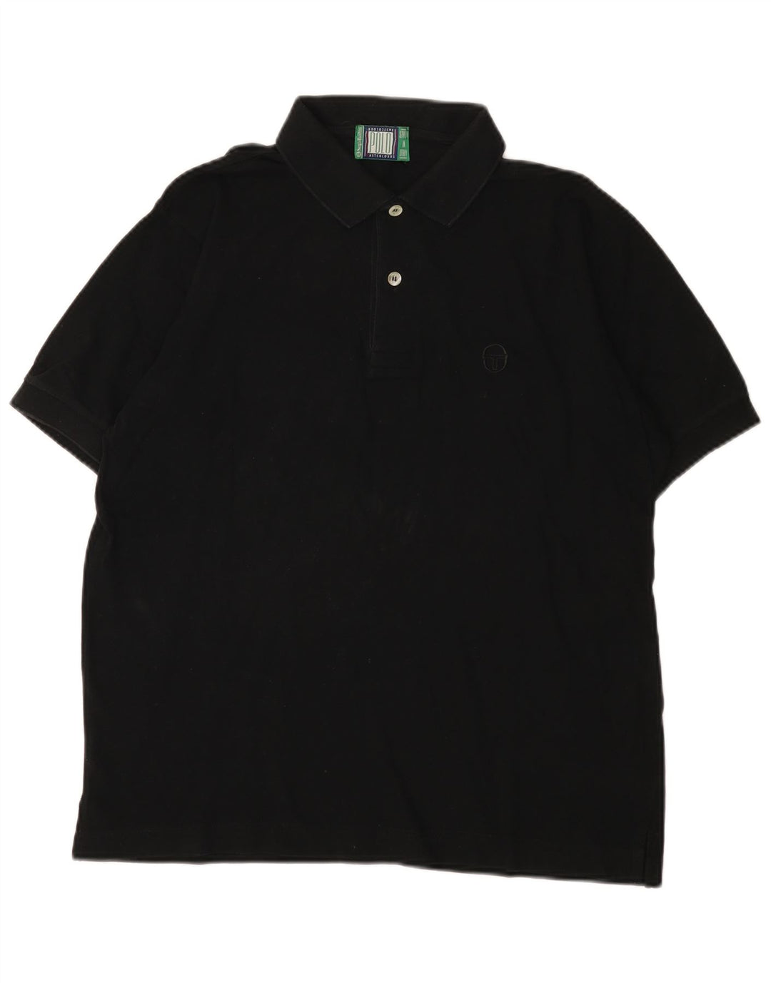 Camisa polo masculina Sergio Tacchini IT 48 algodão preto médio