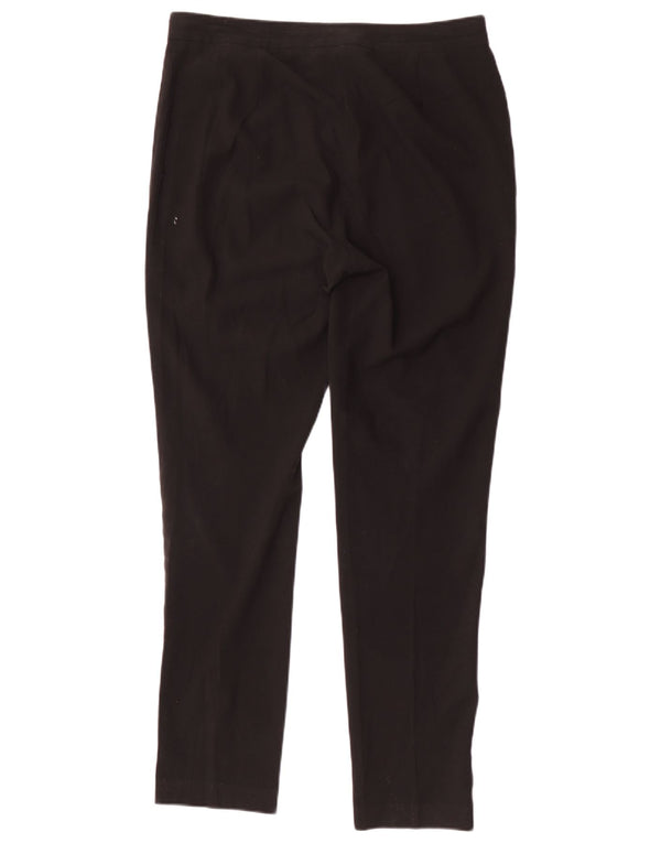 Calça casual justa feminina Marks & Spencer Reino Unido 12 médio W32 L31 preta