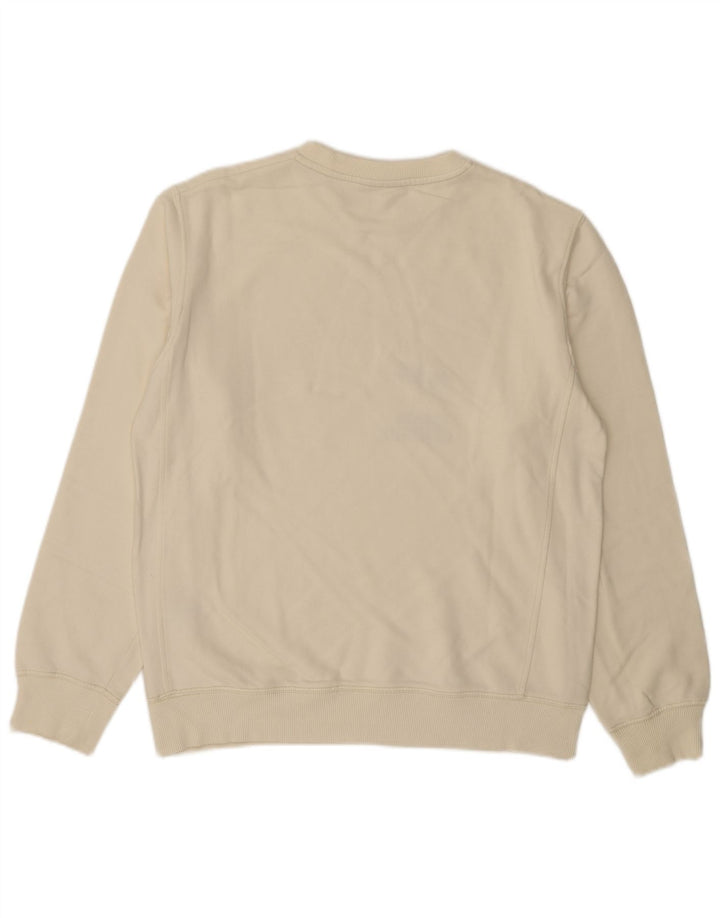Suéter gráfico feminino Lee UK 16 grande algodão branco
