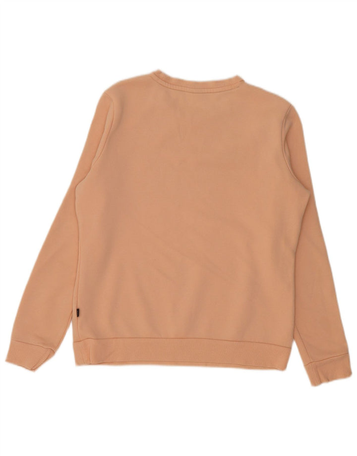 Puma feminino gráfico moletom jumper UK 14 médio algodão rosa