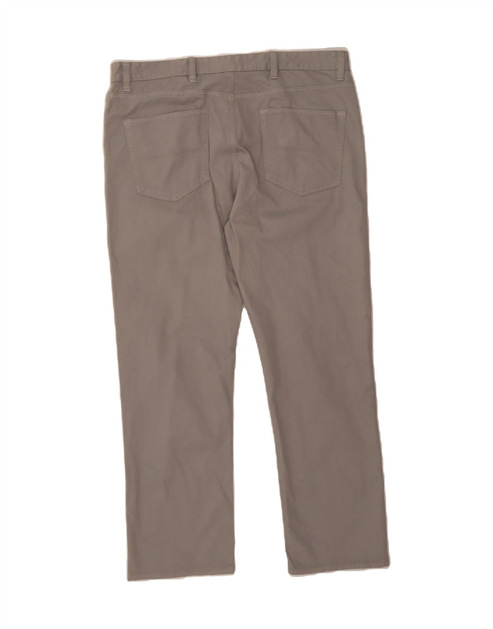 MARKS & SPENCER Mens Straight Casual Trousers W38 L29 Grey Cotton Vintage Marks & Spencer and Second-Hand Marks & Spencer from Messina Hembry 