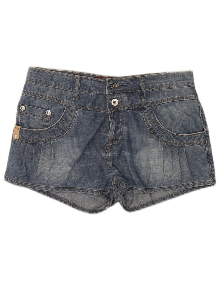 Shorts jeans feminino CARRERA W30 algodão azul médio