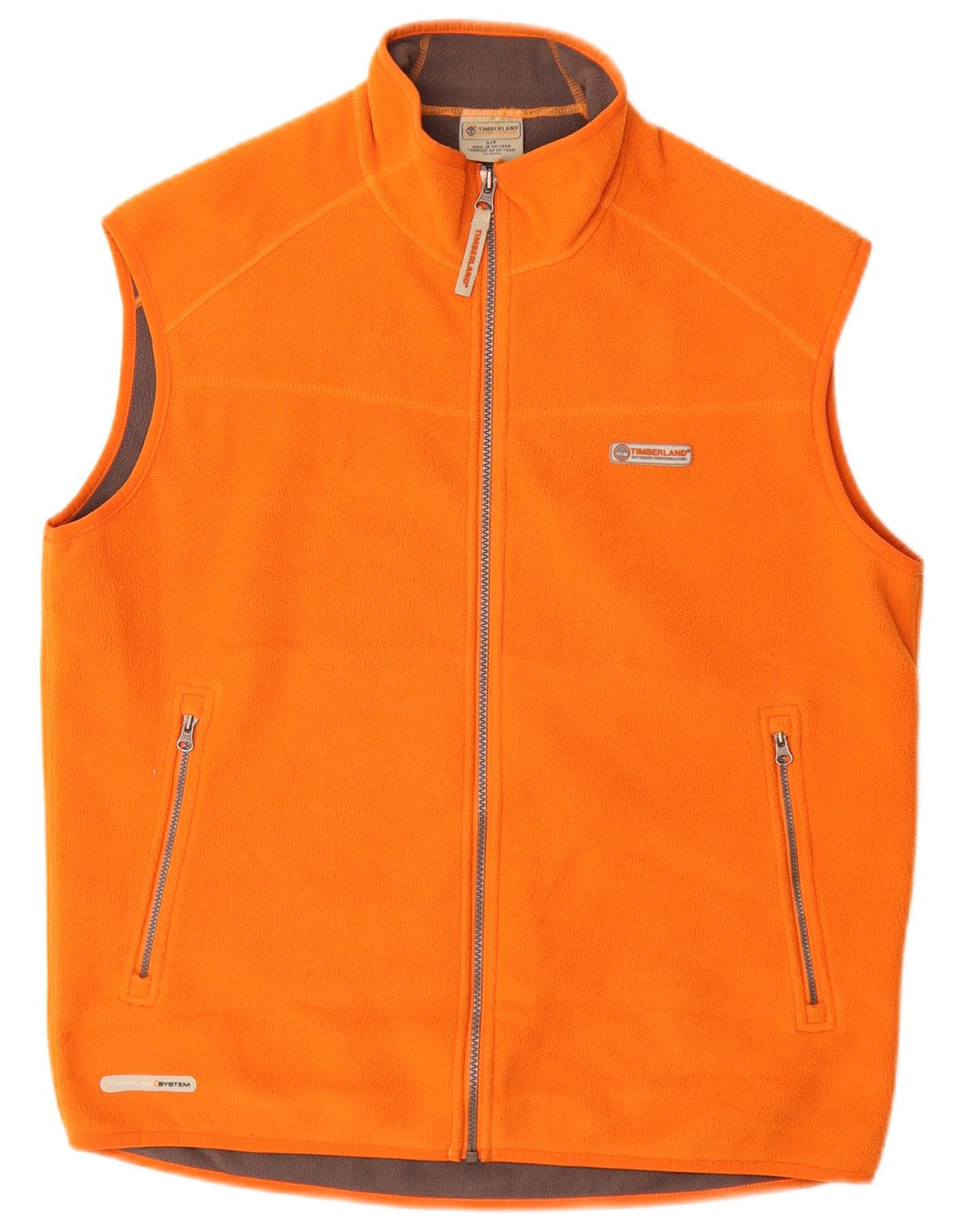 TIMBERLAND Masculino Fleece Gilet UK 36 Pequeno Laranja