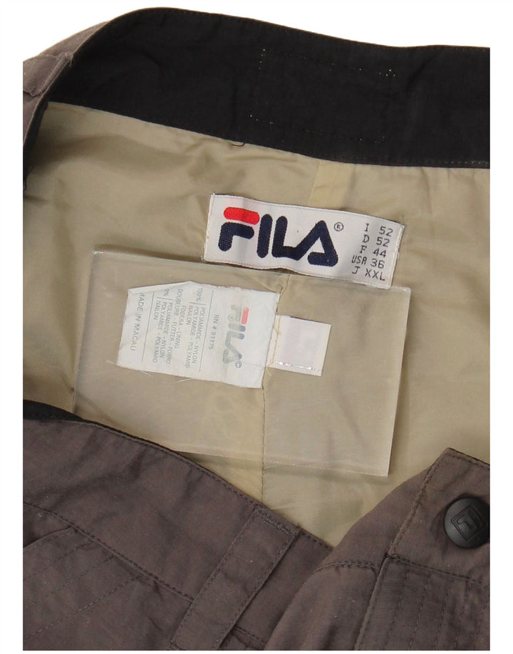 FILA Mens Chino Shorts W36 Grande Cinza Poliamida