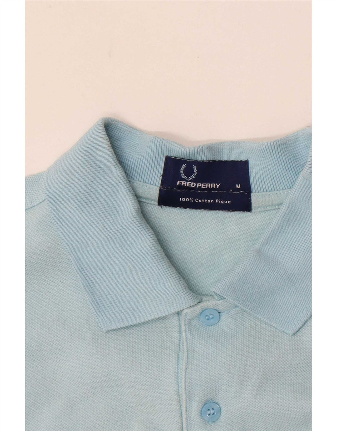 Camisa polo masculina Fred Perry algodão azul médio