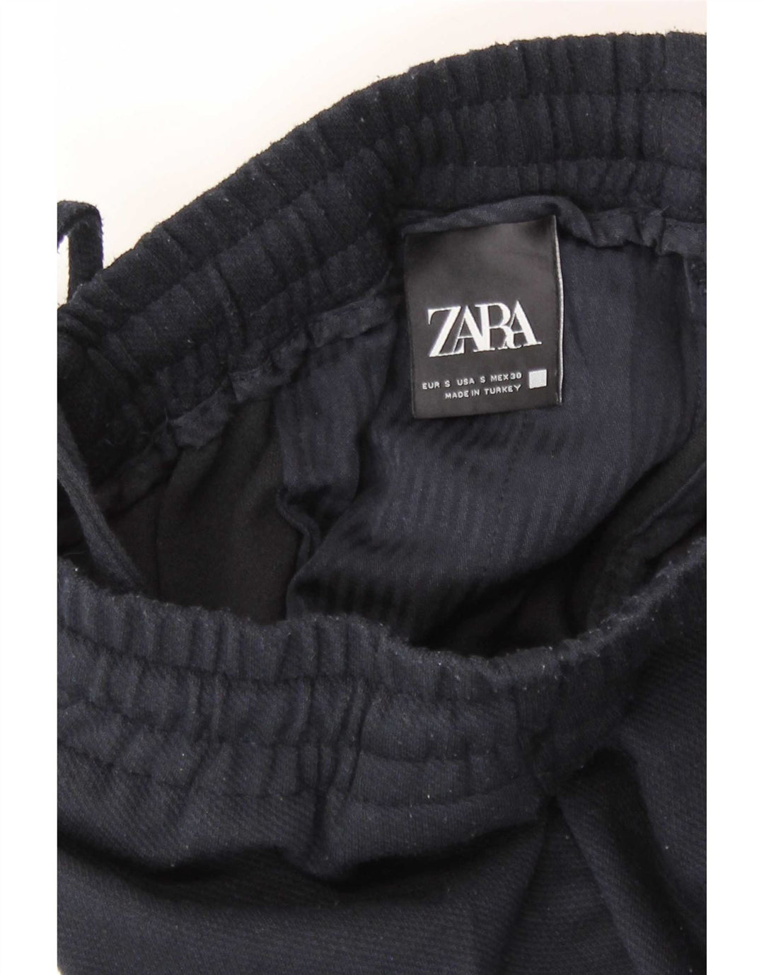 Zara Mens Slim Chino Calças Pequenas W30 L26 Azul Marinho