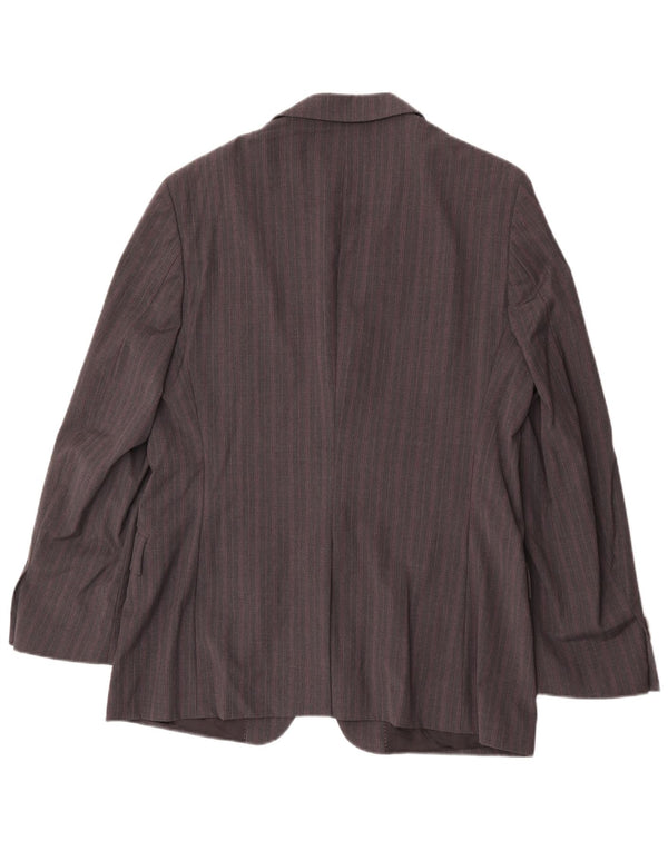 Jaqueta blazer masculina de 2 botões Paul Smith Reino Unido 42 XL listrada cinza