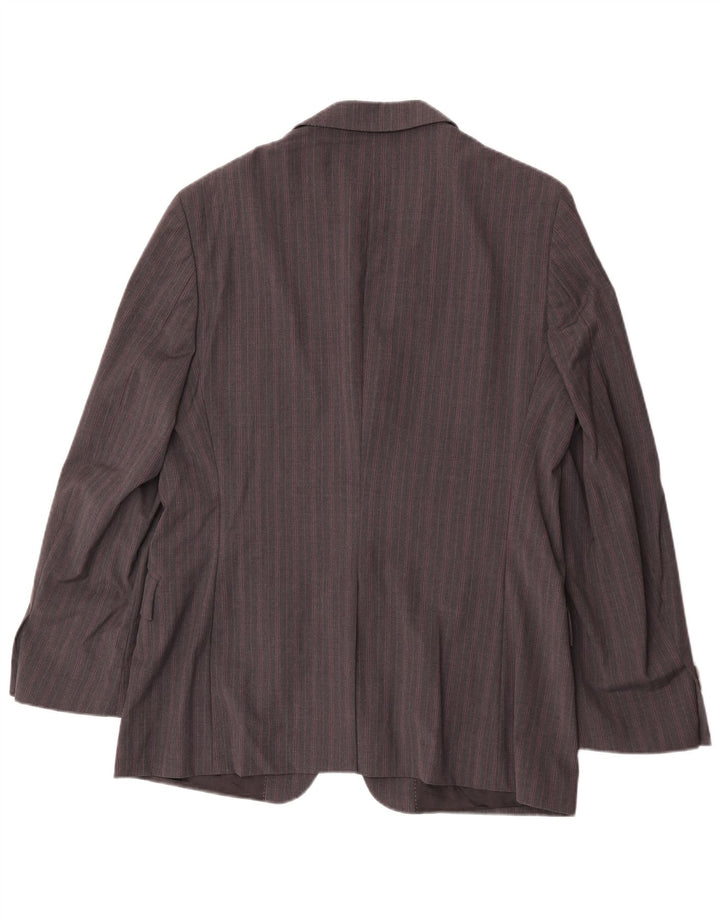Jaqueta blazer masculina de 2 botões Paul Smith Reino Unido 42 XL listrada cinza