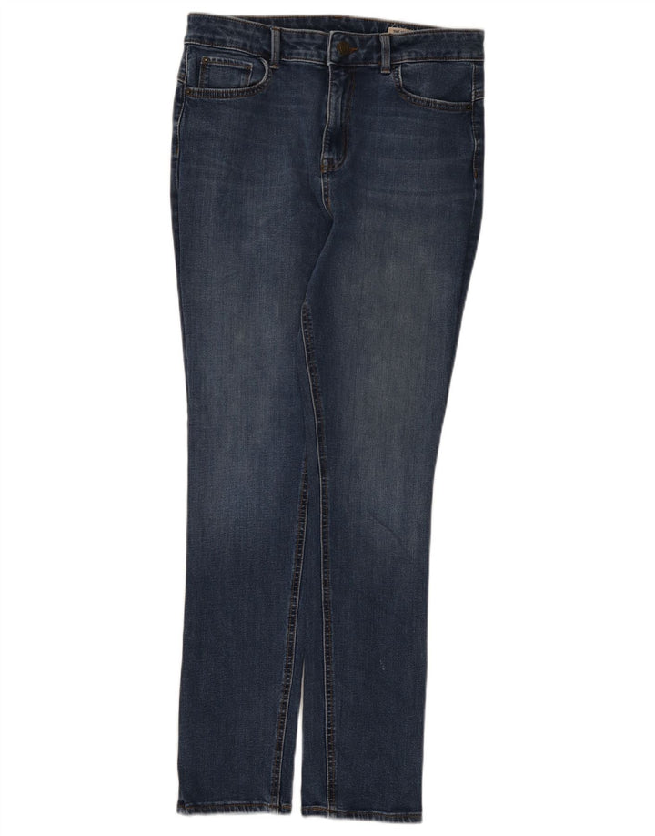 Jeans Marks & Spencer Regular Slim Feminino Reino Unido 12 Médio W30 L28 Azul Algodão