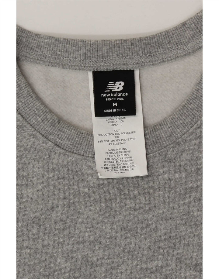 Moletom New Balance Masculino Jumper Médio Cinza Algodão