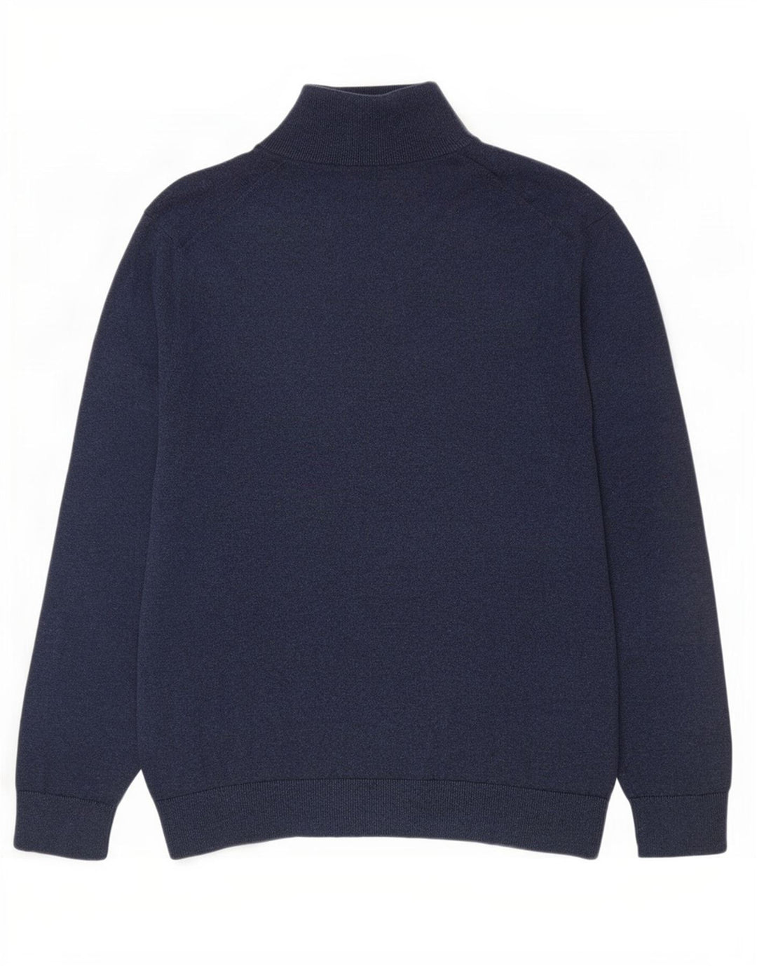 Suéter masculino Nautica com zíper e gola grande de algodão azul marinho