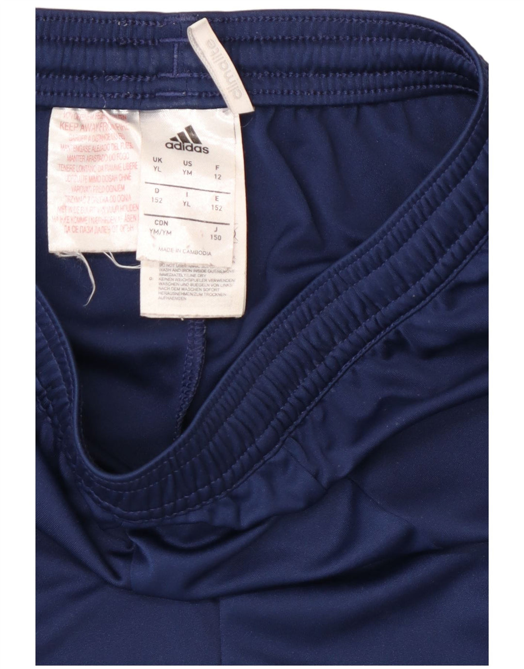 Calções desportivos ADIDAS Boys Climalite 11-12 anos grandes azul marinho