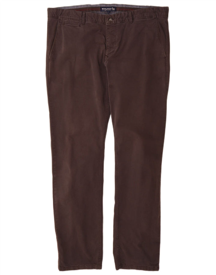 Calça Chino Masculina Woolrich Reta W38 L32 Algodão Cinza
