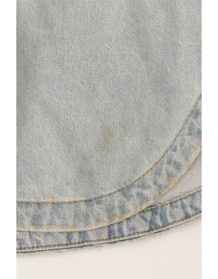Camisa jeans oversized feminina Zara Reino Unido 10 algodão azul pequeno