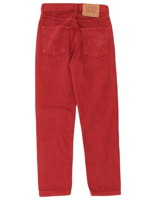 Calça jeans feminina Levi's 534 cintura alta reta W27 L32 algodão vermelho